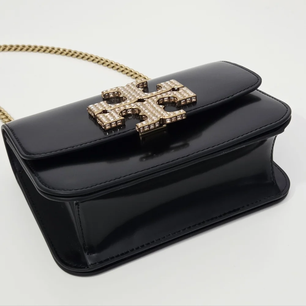 LIKE NEW TORY BURCH ELEANOR PAVE SPAZZOLATO SMALL CONVERTIBLE SHOULDER BAG